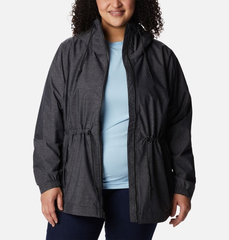 Jachete Shell Columbia Lillian Ridge Dama Negrii | Plus Size EW0Z7QSM9